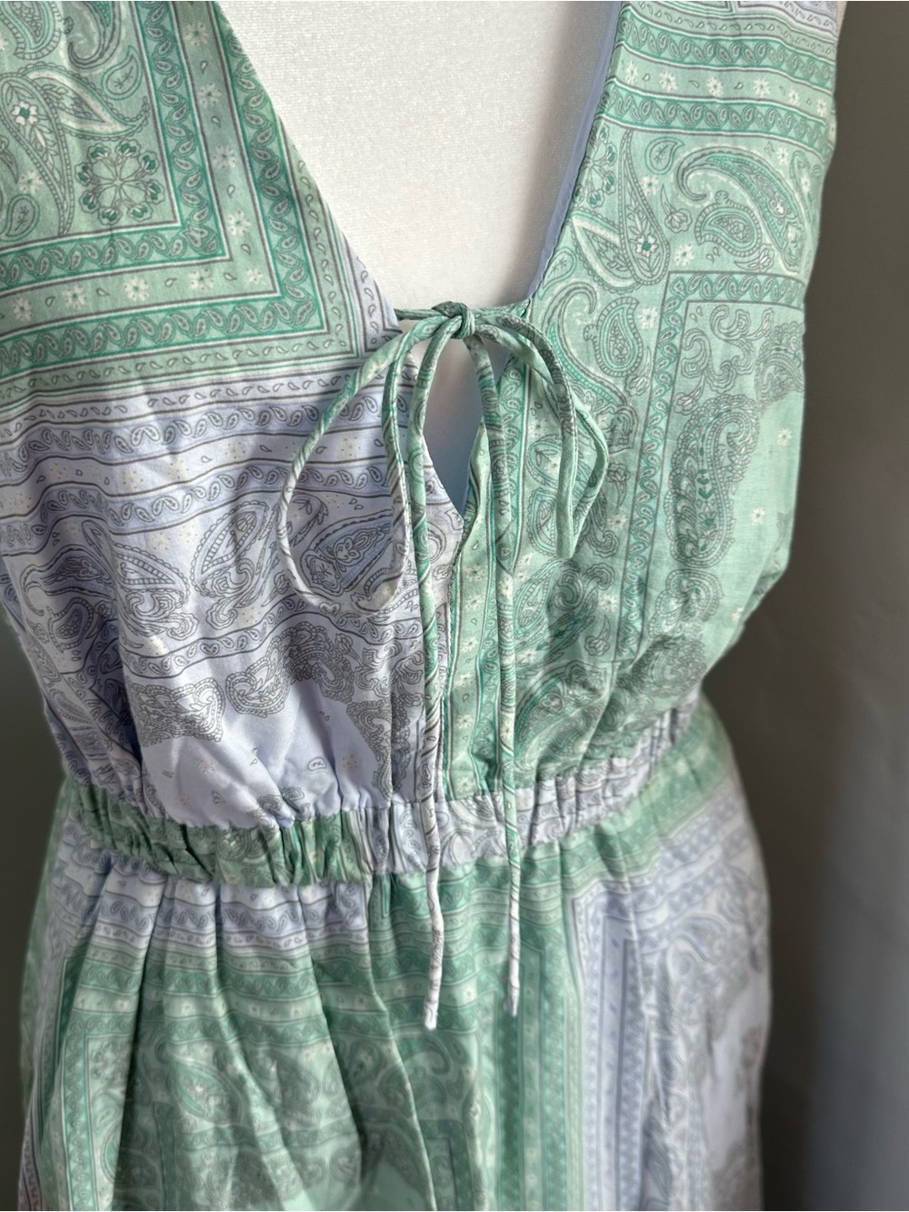 NWT! Universal Thread Women’s Dress, Maxi, Cotton, Patchwork, Paisley, L - Picture 7 of 15